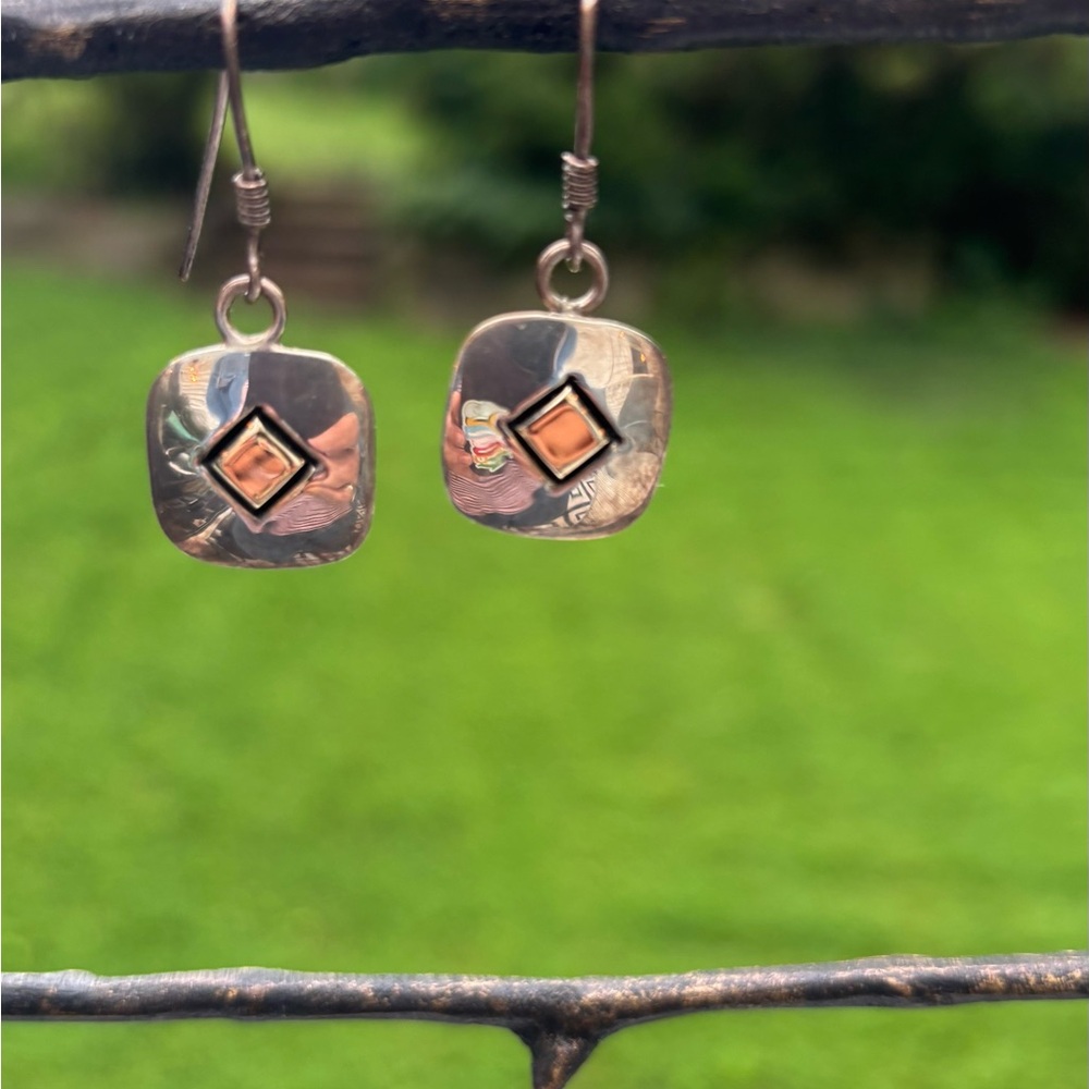 Herbert Begaj Silver and Gold Accent Earrings | *Fast Shipping*